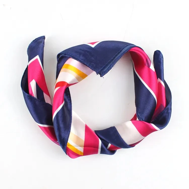Hand Screen Printed Custom Design Square Silk Scarf