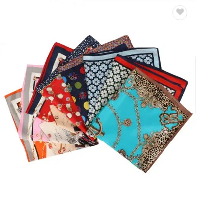 Hand Screen Printed Silk Satin Scarf