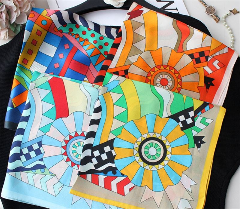 Square Printed Silk Scarf