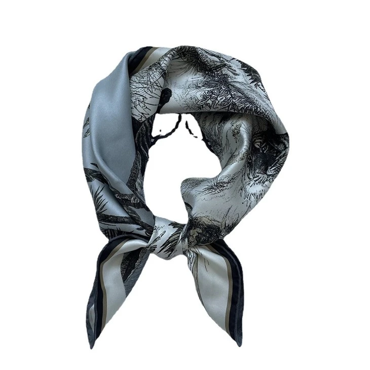 Vintage Hand Printed Silk Headscarf Vintage Hand Printed Silk Headscarf